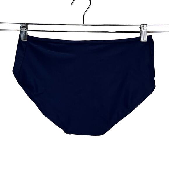 DACI | Navy Blue Hipster Modest Basic Mid Rise Stretch Bikini Bottoms Sz Large - Picture 2 of 6